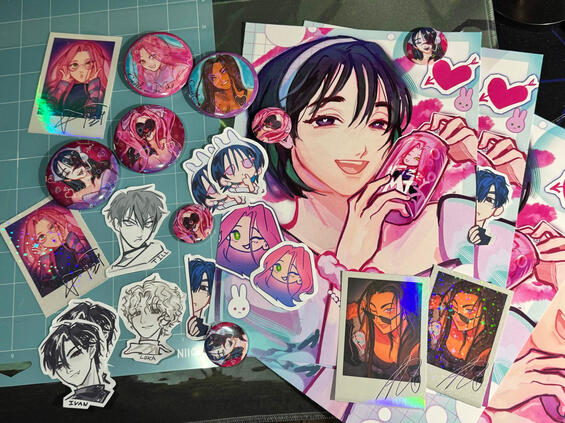 Alien Stage Prints, pins, and stickers